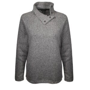 Eddie Bauer W's Mock Neck Sweater, Grey